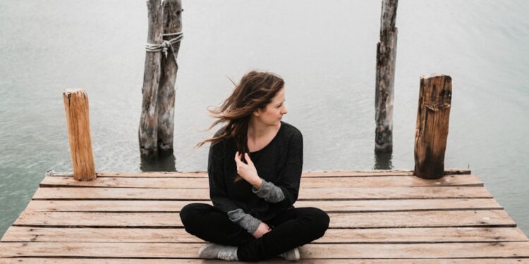 calm anxiety relief wellness woman