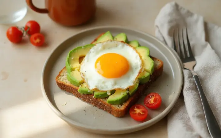 Avocado and egg toast