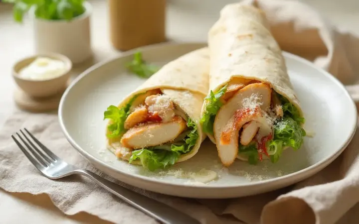 Chicken caesar-style wrap