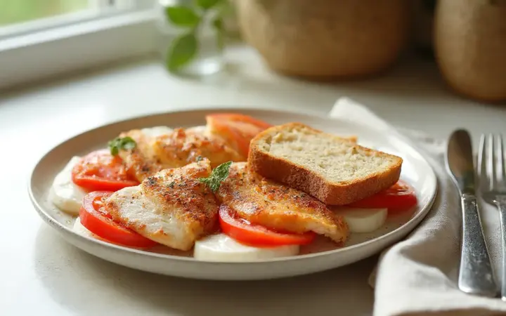 Chicken caprese plate