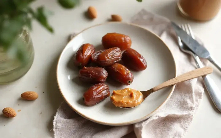 Dates with almond butter