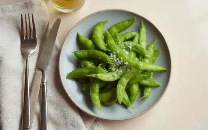 Edamame with sea salt