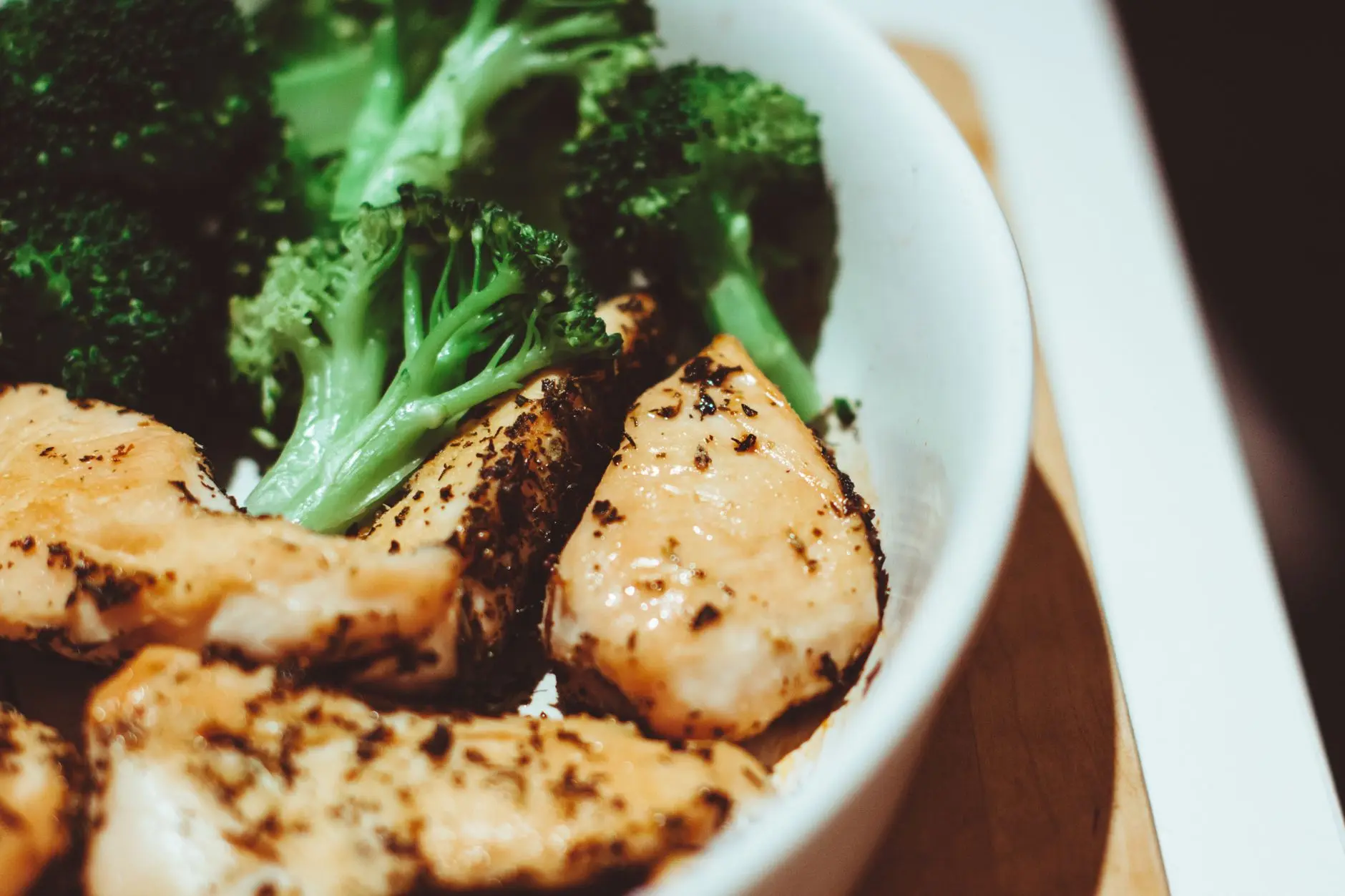 Close-up of a healthy homemade chicken and broccoli dish, perfect for a nutritious meal