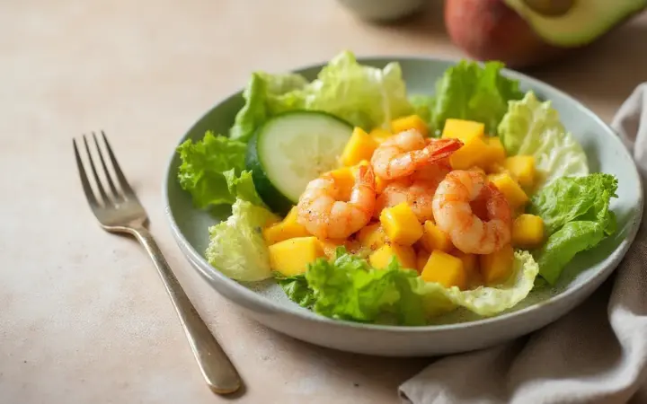 Prawn, mango and avocado salad