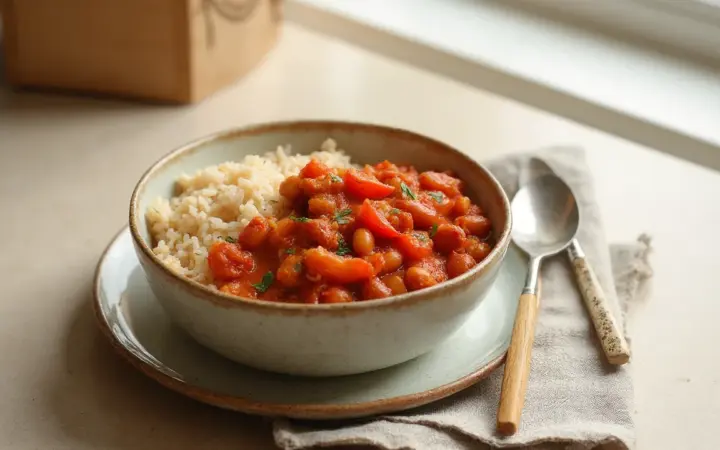 Quick bean chilli bowl
