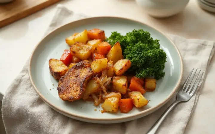 Tempeh and potato breakfast hash